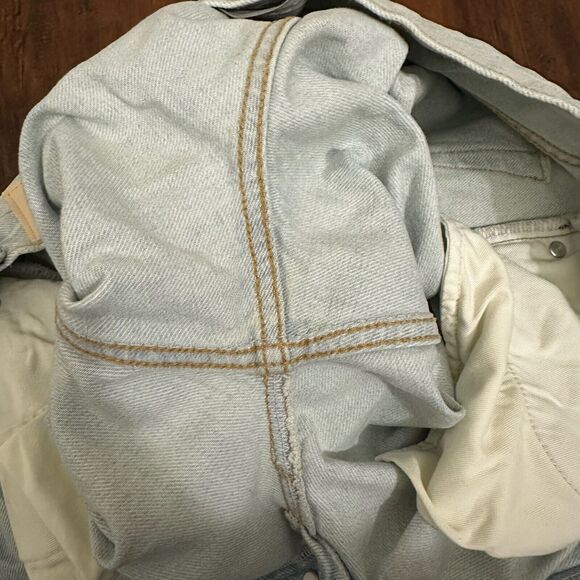 EVERLANE 90s Cheeky Jeans Light Blue Denim Cotton High Rise Cropped - Picture 8 of 14